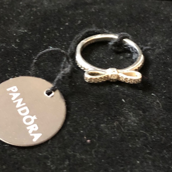 Pandora brilliant sentiments bow ring, Silver, Sz6 - Picture 5 of 7